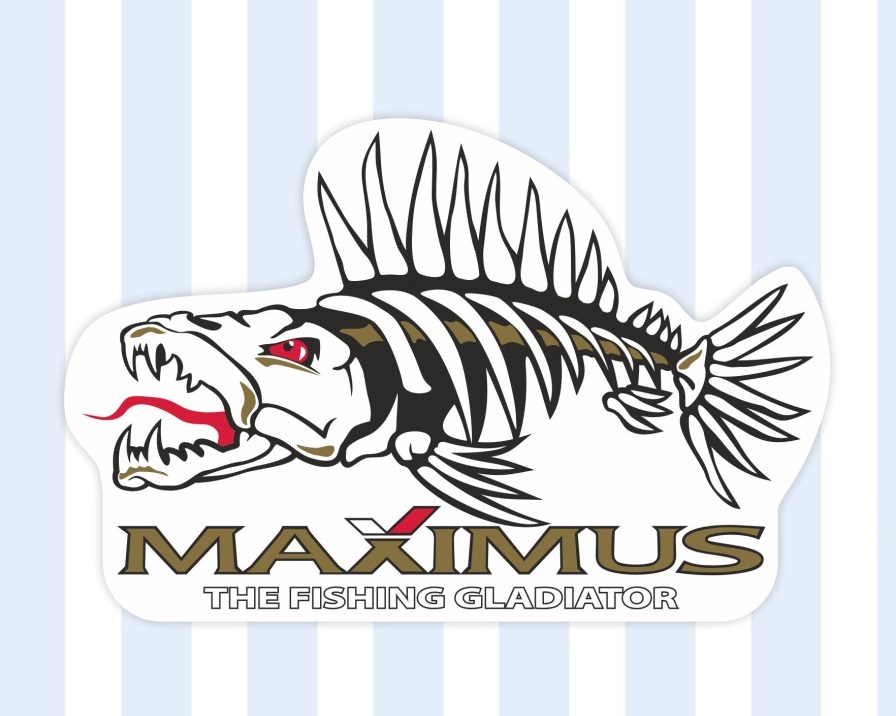 Наклейка Maximus рыба белый фон